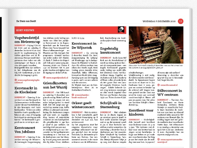 Vermelding Stem van Dordt 5 dec 2018